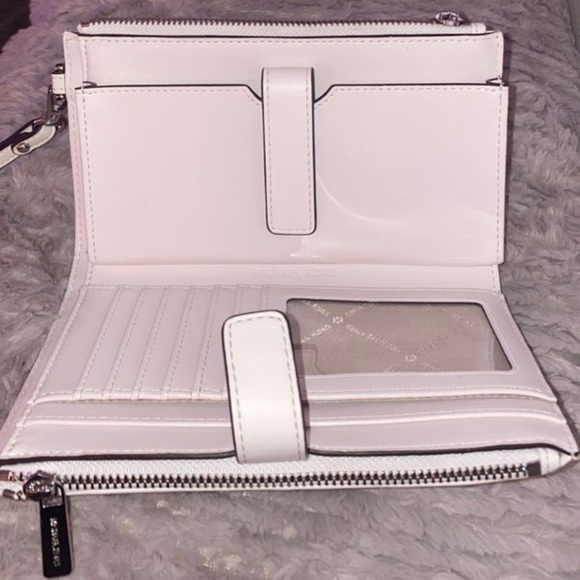 MK white wristlet